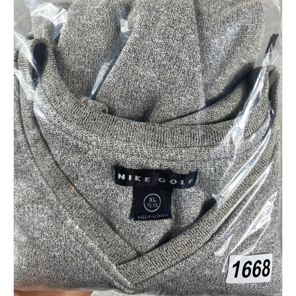 Vintage Y2K, Golf Sweater, Vest, Nike Gray Knit Pull Over From The 90S 2000 XL - Picture 13 of 13
